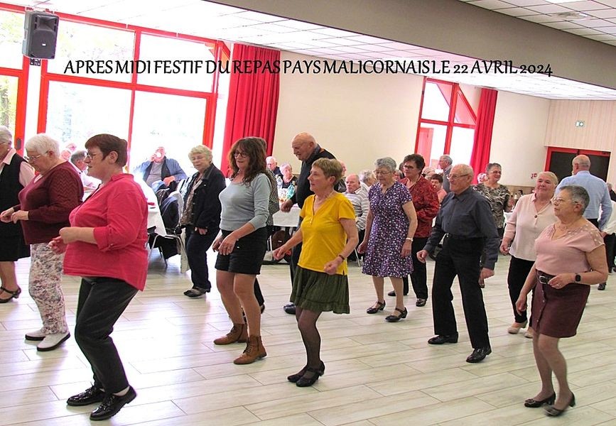 APRES MIDI DANSANT DU REPAS  P.M. LE 22 AVRIL 2024