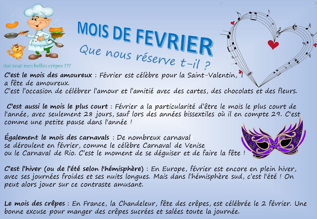 Mois de fevrier