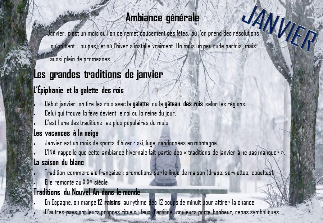 Mois de janvier 2026