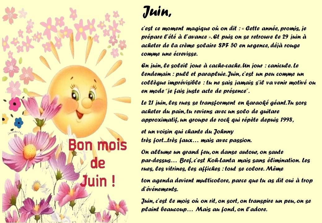 Mois de juin 1